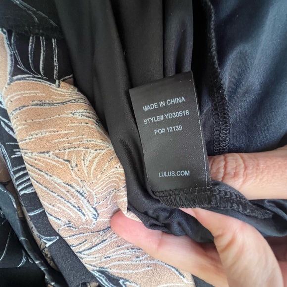 Lulus Darling Daylily Black Floral Print High-Low Maxi Dress Small - Picture 7 of 7